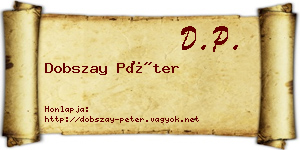 Dobszay Péter névjegykártya