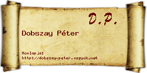 Dobszay Péter névjegykártya